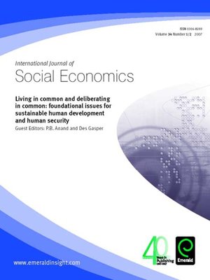 cover image of International Journal of Social Economics, Volume 34, Issue 1 & 2